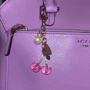 Bag Charm with Cherry Accent